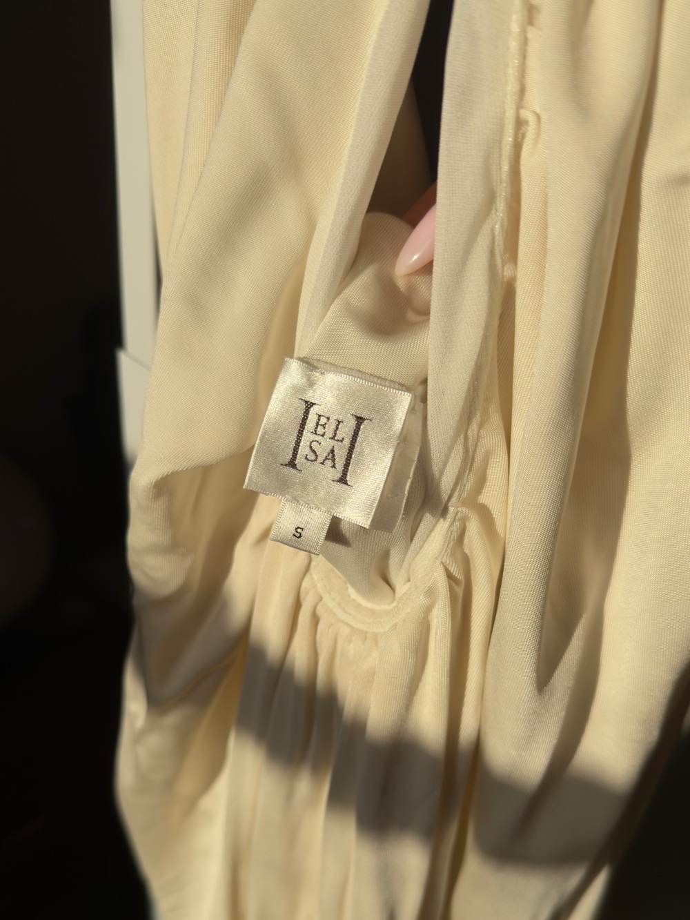 HELSA the roksanna draped dress in ivory - Picture 9 of 14
